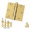 Embassy 3-1/2 x 3-1/2 Solid Brass Ball Bearing Hinge, Polished Brass Finish with Flat Tips 3535BBUS3F-1 - alternate 4